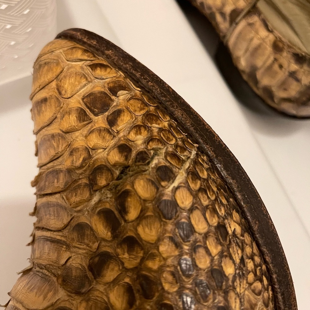 Snakeskin Cowboy Boots with Embossed Design - Picture 12 of 12